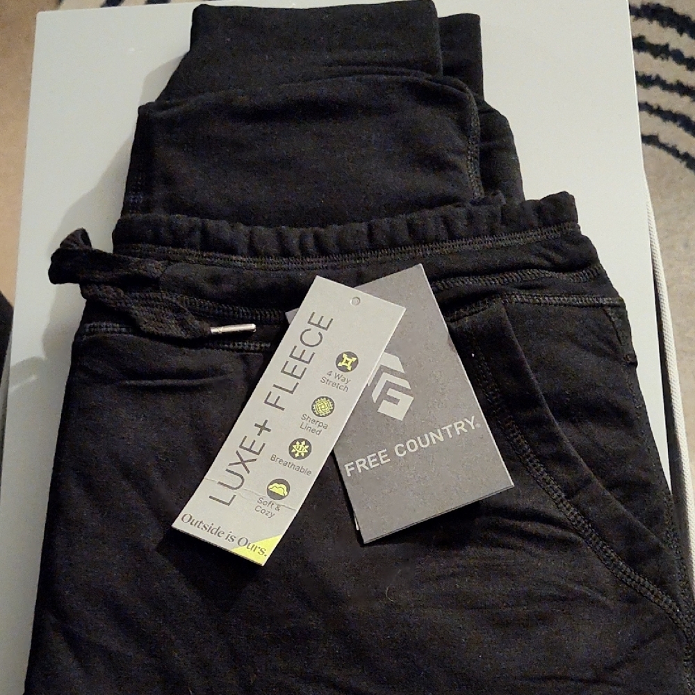 Free Country Black Luxe Fleece Pants